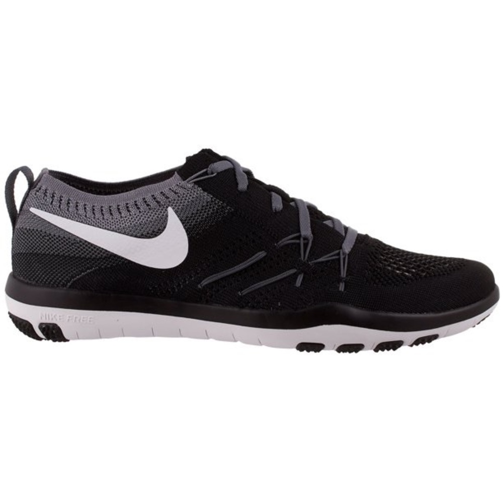Nike Free TR Focus Flyknit - black and white 7.5